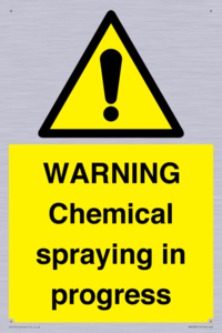 WARNING Chemical spraying in progress